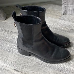 Black Cole Haan leather boots - Size 6.